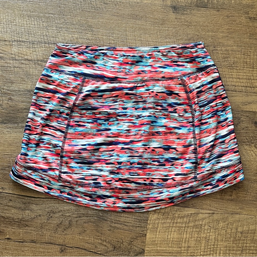 Colorful vibrant tennis skort size medium TEK GEAR - Picture 2 of 12